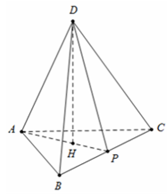 Tính thể tích của khối tứ diện đều biết chiều cao tứ diện bằng a. (ảnh 1)