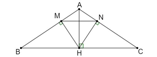Cho tam giác ABC cân tại A, kẻ AH ⊥ BC. Chứng minh: a) HB = HC. (ảnh 1)
