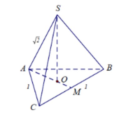 Cho hình chóp đều S.ABC có cạnh đáy bằng a, cạnh bên bằng a căn bậc hai 2 (ảnh 1)