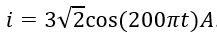 Dòng điện xoay chiều có biểu thức i= 3 căn bậc hai 2cos ( 200 pit) A.Cường độ dòng điện hiệu dụng là (ảnh 1)