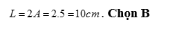Một vật nhỏ dao động điều hòa với phương trình: x=- 5cos (wt- pi/2) (cm). Chiều dài quỹ đạo dao động là (ảnh 2)