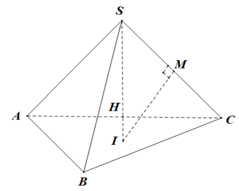 Cho hình chóp S.ABC có SA = SB = SC = 2, góc ASB = 90 độ, góc BSC = 60 độ, góc CSA = 120 độ  Diện tích mặt cầu ngoại tiếp hình chóp bằng: (ảnh 1)