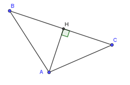 Cho tam giác ABC, AH vuông góc với BC, AH = 12cm, AB = 15cm, CH = 16cm (ảnh 1)