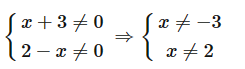 Cho biểu thức A = (x + 2) / (x + 3) - 5 / (x^2 + x - 6) + 1/(2 - x) a) Tìm điều (ảnh 1)