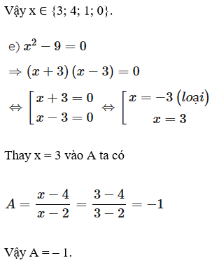 Cho biểu thức A = (x + 2) / (x + 3) - 5 / (x^2 + x - 6) + 1/(2 - x) a) Tìm điều (ảnh 5)