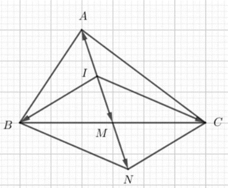 Cho tam giác ABC có AM là trung tuyến, I là trung điểm AM.  a) Chứng minh: (ảnh 1)