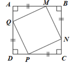 Cho hình vuông ABCD. Trên các cạnh AB, BC, CD, DA lần lượt lấy các điểm  (ảnh 1)
