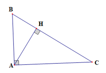 Cho tam giác ABC vuông tại A, đường cao AH. a) AB = 6 cm, BC = 10 cm (ảnh 1)