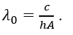 Công thức liên hệ giữa giới hạn quang điện λ_0, công thoát electron A của kim loại, hằng số Planck h và tốc độ ánh sáng trong chân không c là (ảnh 4)