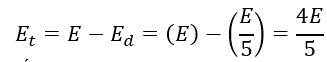 Một vật dao động điều hoà với cơ năng E (gốc thế năng được chọn tại vị trí cân bằng). Khi động năng bằng E/5, thế năng sẽ bằng (ảnh 1)