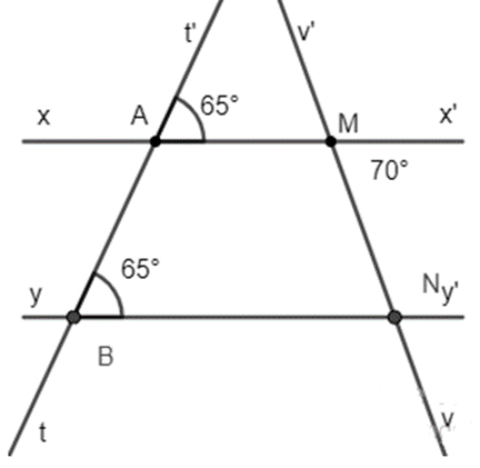 Cho hình vẽ: a) Giải thích tại sao xx’ // yy’. b) Tính số đo góc MNB (ảnh 1)