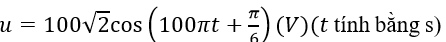 Đặt điện áp xoay chiều u=100√2 cos(100πt+π/6)(V)(t tính bằng s) vào hai đầu đoạn mạch gồm điện trở R=50Ω mắc nối tiếp với tụ điện có điện dung 〖2.10〗^(-4)/π F. Cường độ dòng điệu hiệu dụng trong mạch là (ảnh 1)