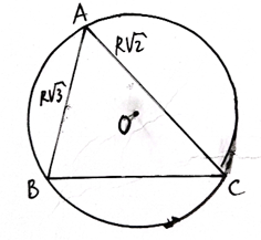 Cho tam giác ABC nhọn nội tiếp đường tròn (O, R). Biết AB = R căn bậc hai 3 (ảnh 1)