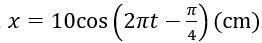 Một vật nhỏ có khối lượng 1kg dao động điều hòa với phương trình x=Acos⁡(ωt+φ). Mốc thế năng tại vị trí cân bằng, lấy π^2=10. (ảnh 3)
