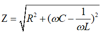 Cho mạch điện xoay chiều RLC  nối tiếp. Đặt vào hai đầu đoạn mạch một điện áp u= U0 cos wt(V)  . Công thức tính tổng trở của mạch là ? (ảnh 3)