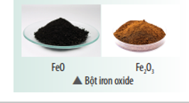Iron oxide trong công nghiệp có hai màu cơ bản là màu đen của iron(II) oxide và (ảnh 1)