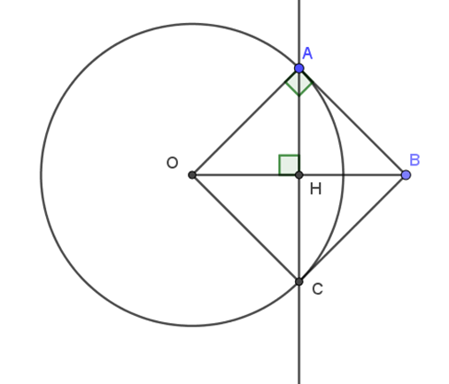 Cho tam giác OAB vuông tại A, OA = 3 cm, AB = 4 cm, đường cao AH (H thuộc OB (ảnh 1)