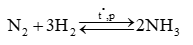 Cho 4 lít N2 và 14 lít H2 vào bình phản ứng, hỗn hợp thu được sau phản ứng (ảnh 1)