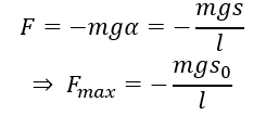Một con lắc đơn có chiều dài l, vật nhỏ khối lượng m, đang dao động điều hòa ở nơi có gia tốc trọng trường g với biên độ cong s_0.  (ảnh 1)