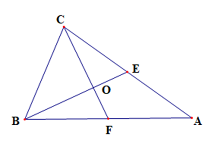 Cho tam giác ABC có các đường trung tuyến xuất phát từ B và C vuông góc  (ảnh 1)