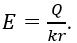 Cường độ điện trường gây bởi một điện tích Q>0 tại điểm M cách nó một khoảng r được xác định bằng công thức nào sau đây? (ảnh 1)