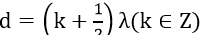 Gọi λ là bước sóng, A,B là hai điểm trên cùng phương truyền sóng. Tại một thời điểm t, điểm A là đinh sóng, điểm B là đáy (hõm) sóng. Khoảng cách d giữa A và B thỏa mãn biểu thức A. d=(2k+1)λ(k∈Z).	B. d=(k+1/2)λ(k∈Z) C. d=kλ(k∈Z).		D. d=(2k+1/2)λ(k∈Z). (ảnh 1)