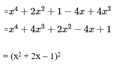 Phân tích đa thức thành nhân tử a) (1 + x^2)^2 - 4x(1 - x^2); b) (x^2 - 8)^2 (ảnh 1)