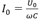 Đặt vào hai đầu cuộn tụ điện có điện dung C điện áp xoay chiều u=U_0 cos⁡(ωt+φ_u ) thì dòng điện qua tụ điện có biểu thức i=I_0 cos⁡(ωt+φ_i ). Biểu thức liên hệ giữa I_0 và U_0 là (ảnh 1)