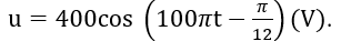 Dòng điện trong đoạn mạch mắc nối tiếp gồm điện trở R=100Ω, tụ điện có C=10^(-4)/2π (F) và cuộn cảm thuần có L=1/π(H) là i=2√2 cos⁡(100πt+π/6)(A). Biểu thức điện áp giữa hai đầu đoạn mạch là (ảnh 4)