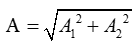 Dao động tổng hợp của hai dao động điều hoà cùng phương, cùng tần số, biên độ A1  và A2 vuông pha nhau có biên độ là ? (ảnh 1)