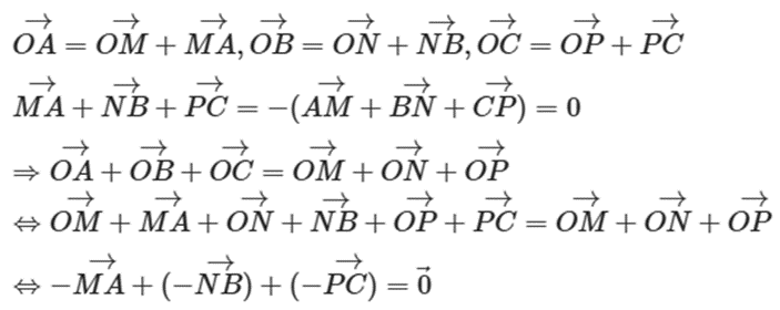 Cho tam giác ABC. Gọi M, N, P lần lượt là trung điểm của BC, CA, AB và  (ảnh 2)