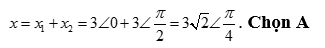 Một chất điểm tham gia đồng thời hai dao động cùng phương cùng tần số với các phương trình lần lượt (ảnh 3)
