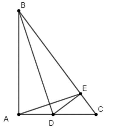 Cho tam giác ABC vuông tại A có góc B = 60 độ. a) Tính số đo góc C. b) Trên BC (ảnh 1)