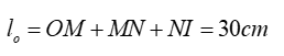 Gọi M , N, I là các điểm trên một lò xo nhẹ, được treo thẳng đứng ở điểm O cố định. Khi lò xo có chiều dài tự nhiên thì (ảnh 1)