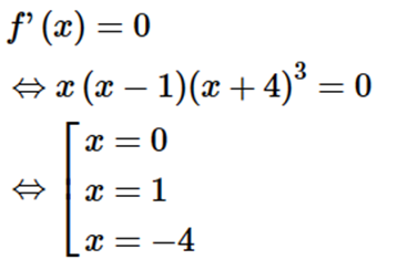 Cho hàm số f(x) có đạo hàm f’(x) = x(x - 1)(x + 4)^3 , với mọi x thuộc R (ảnh 1)