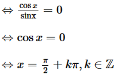 Giải phương trình sau: cotx = 0 (ảnh 1)