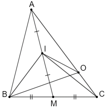 Cho tam giác ABC có AM là trung tuyến, I là trung điểm AM  a) Chứng minh: (ảnh 1)