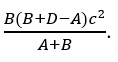 Cho một hạt nhân khối lượng A đang đứng yên thì phân rã thành hai hạt nhân có khối lượng B và D. Cho vận tốc của ánh sáng là c. Động năng của hạt D là (ảnh 3)