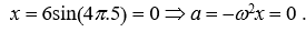 Một vật xê dịch điều tiết bám theo phương trình  x = 6sin4pit (cm). Gia tốc (ảnh 1)