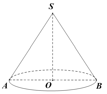 Cắt hình nón bởi một hình phẳng đi qua trục ta được thiết diện là một tam giác vuông cân có cạnh huyền bằng a căn bậc hai 6. Thể tích của khối nón đó bằng (ảnh 1)