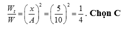 Một con lắc lò xo dao động điều hoà với biên độ A=10 cm. Gốc thế năng tại vị trí cân bằng. (ảnh 1)