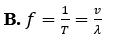 Mối liên hệ giữa bước sóng landa, tốc độ truyền sóng v, chu kì T và tần số f của một sóng là (ảnh 2)