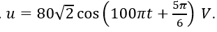 Một mạch điện xoay chiều chỉ chứa tụ điện có điện dung C=200/π  μF, cường độ dòng điện tức thời qua mạch có biểu thức i=4√2  cos⁡(100πt+π/3)   (ảnh 3)