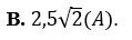 Cường độ dòng điện xoay chiều chạy trong mạch có phương trình i= 5 căn bậc hai 2 cos 100 pi t (A) (ảnh 3)