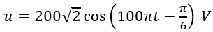 Một mạch điện xoay chiều chỉ chứa tụ điện có điện dung C=200/π  μF, cường độ dòng điện tức thời qua mạch có biểu thức i=4√2  cos⁡(100πt+π/3)   (ảnh 5)