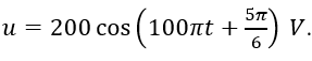 Một mạch điện xoay chiều chỉ chứa tụ điện có điện dung C=200/π  μF, cường độ dòng điện tức thời qua mạch có biểu thức i=4√2  cos⁡(100πt+π/3)   (ảnh 6)