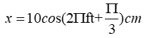 Một vật thực hiện đồng thời hai dao động điều hoà cùng phương cùng tần số f, biên độ và pha ban đầu lần lượt là (ảnh 7)