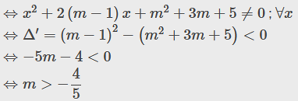 Tìm m để các hàm số sau có tập xác định là R (hay luôn xác định trên R) (ảnh 1)