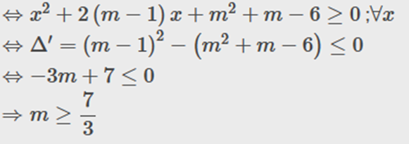 Tìm m để các hàm số sau có tập xác định là R (hay luôn xác định trên R) (ảnh 2)