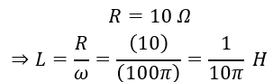 Cho mạch điện xoay chiều gồm cuộn dây thuần cảm mắc nối tiếp với một biến trở R. Đặt vào hai đầu đoạn mạch một điện áp xoay chiều u=U_0  cos⁡(100πt)V.  (ảnh 5)